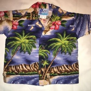 RJC Baby Boy 12M Hibiscus Hawaiian Shirt